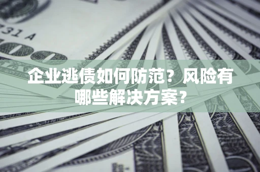 北京企业逃债如何防范？风险有哪些解决方案？