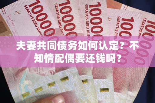 北京夫妻共同债务如何认定？不知情配偶要还钱吗？