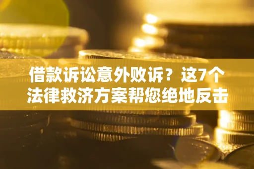 北京借款诉讼意外败诉？这7个法律救济方案帮您绝地反击！